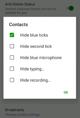 GBWhatsApp Settings