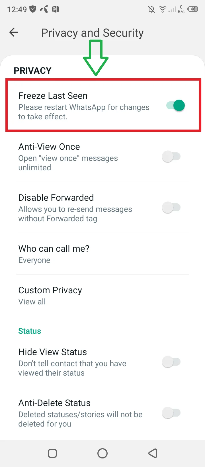 FM WhatsApp Privacy