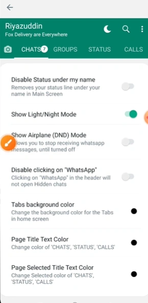 GB WhatsApp DND Mode Feature