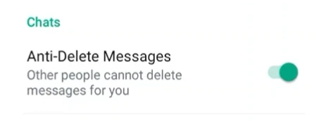 GB WhatsApp Anti-Delete Messages Feature